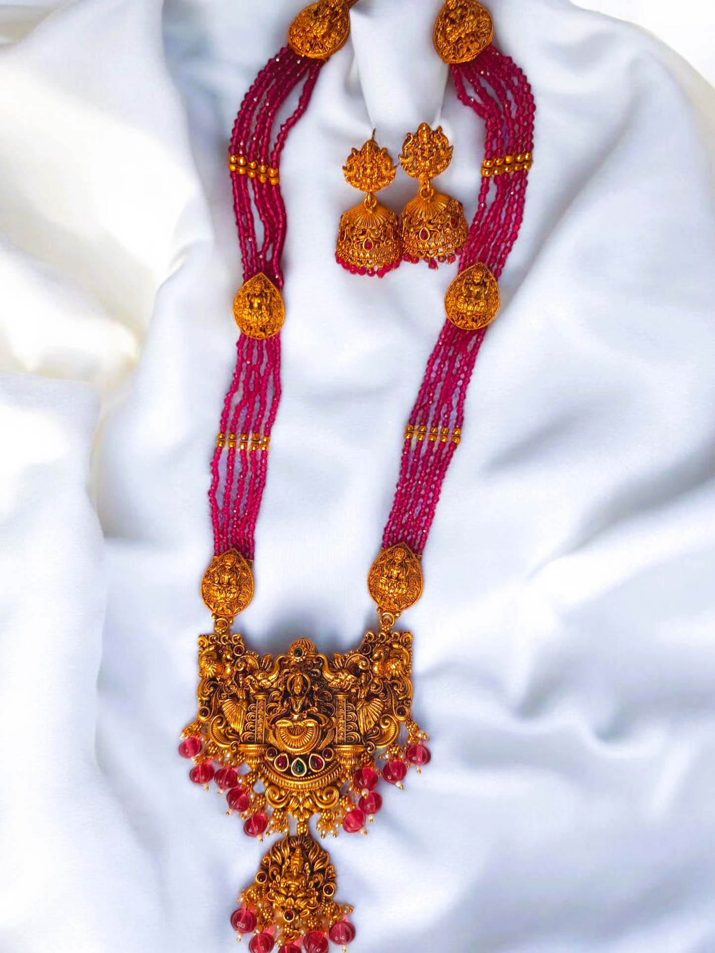 Bridal Long Neckalce Set with Jumkhas