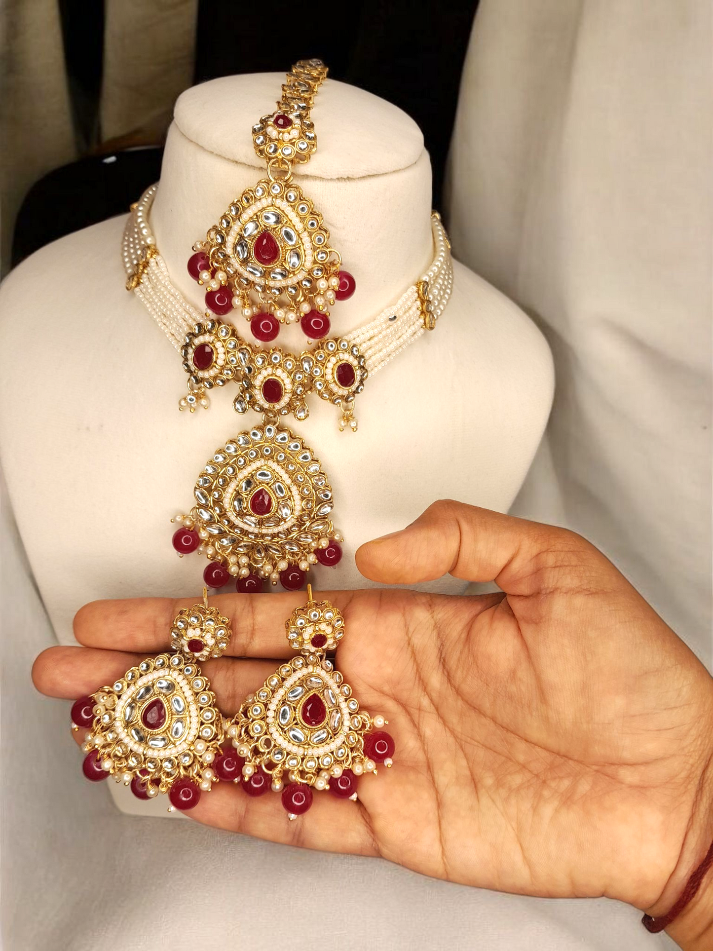 Bridal Heavy Kundan Neklace Set