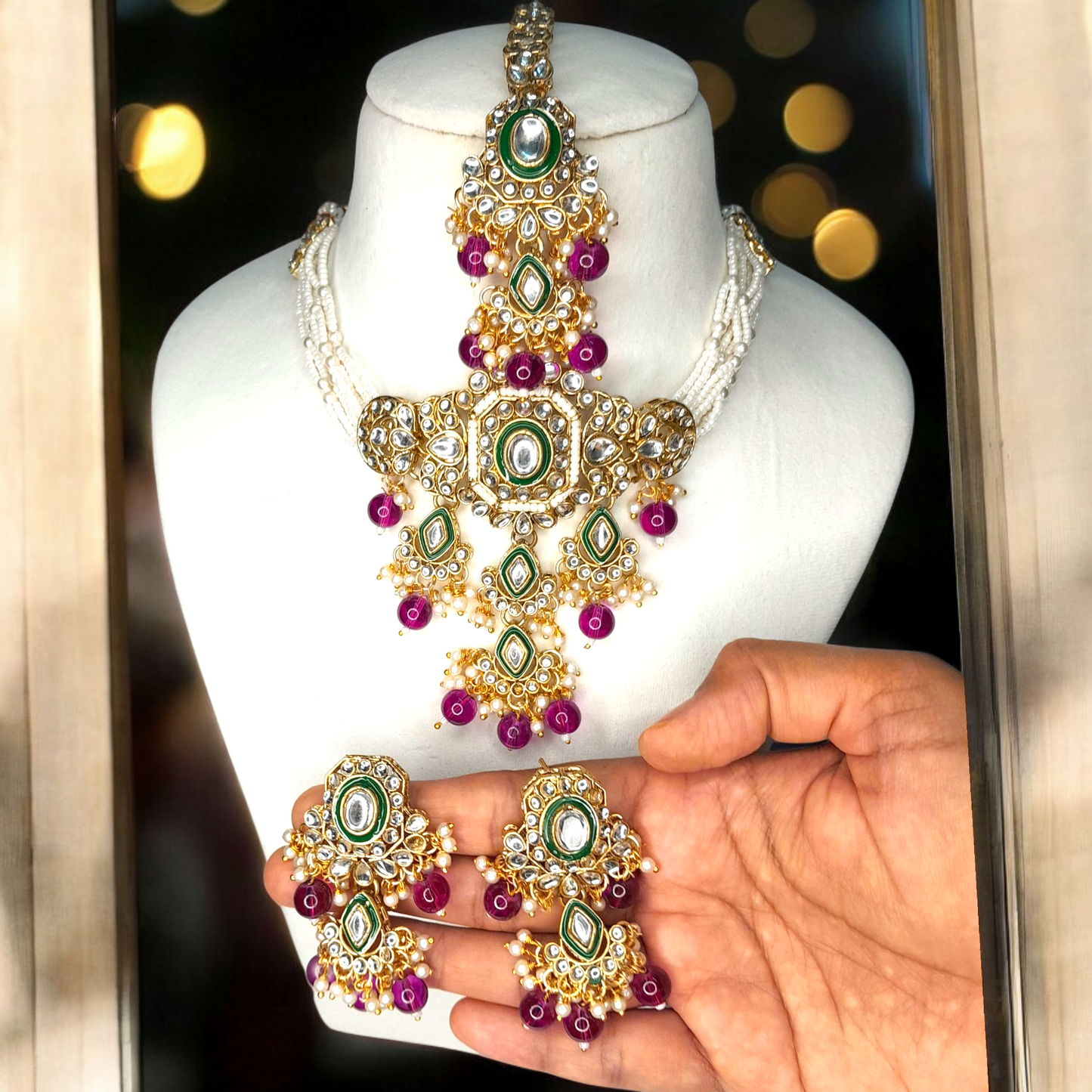 Celbrity Kundan Necklace Set